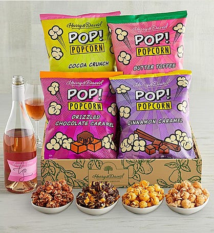 Harry & David Pop! Popcorn™ Sweet Assortment with Wine